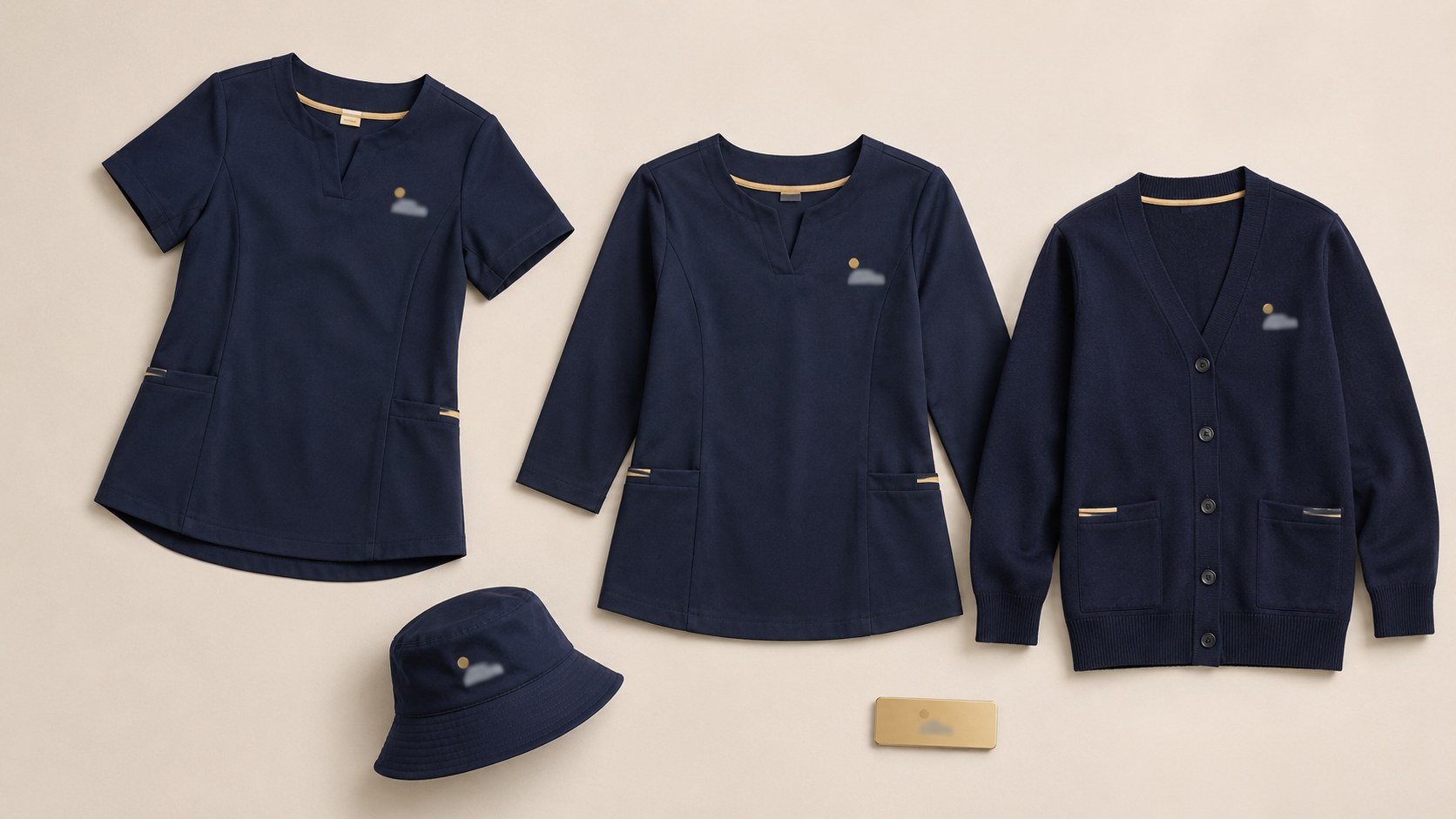 Anonymous early learning uniform range with blouse, cardigan, hat, name badge and online ordering portal