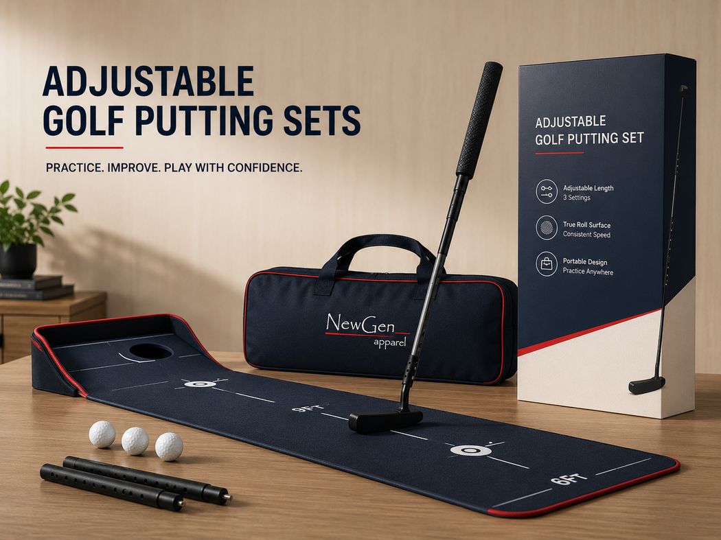 Adjustable golf putting sets