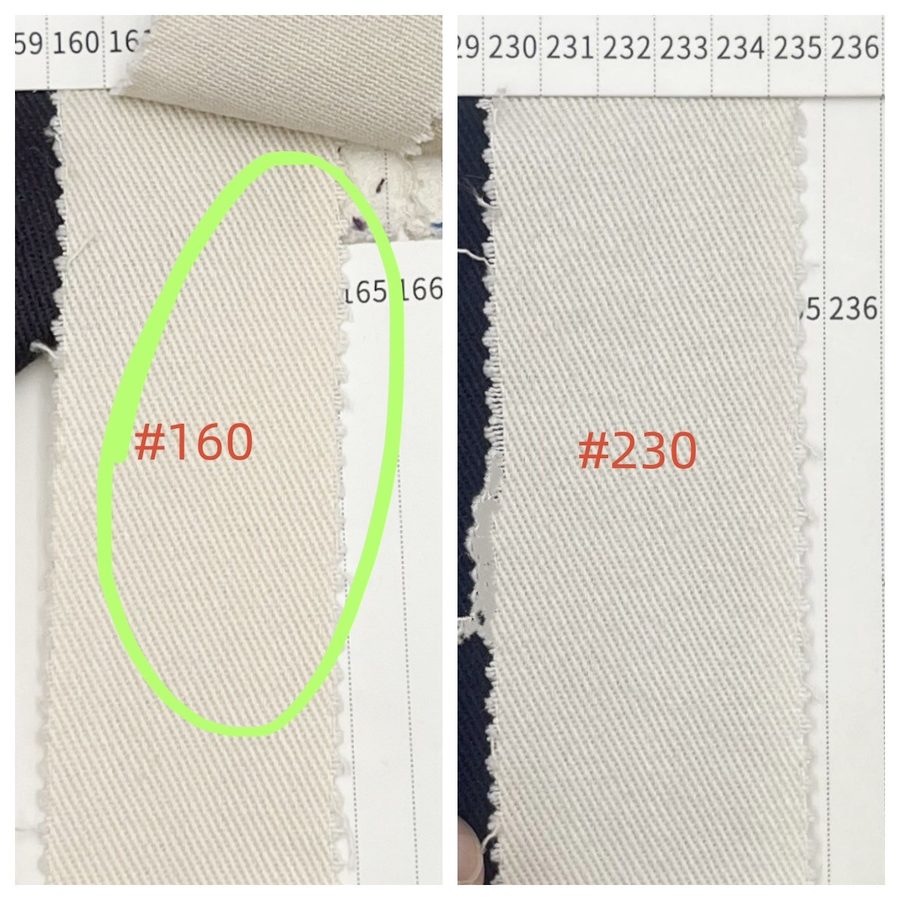 Cream fabric selection #160