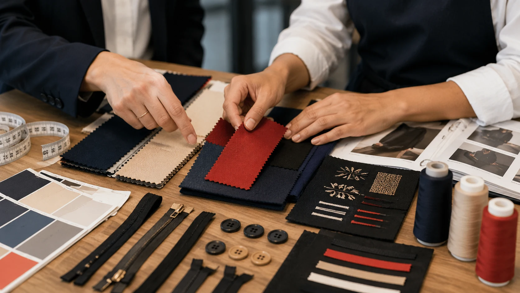 Adapted uniform fabrics trims and branding