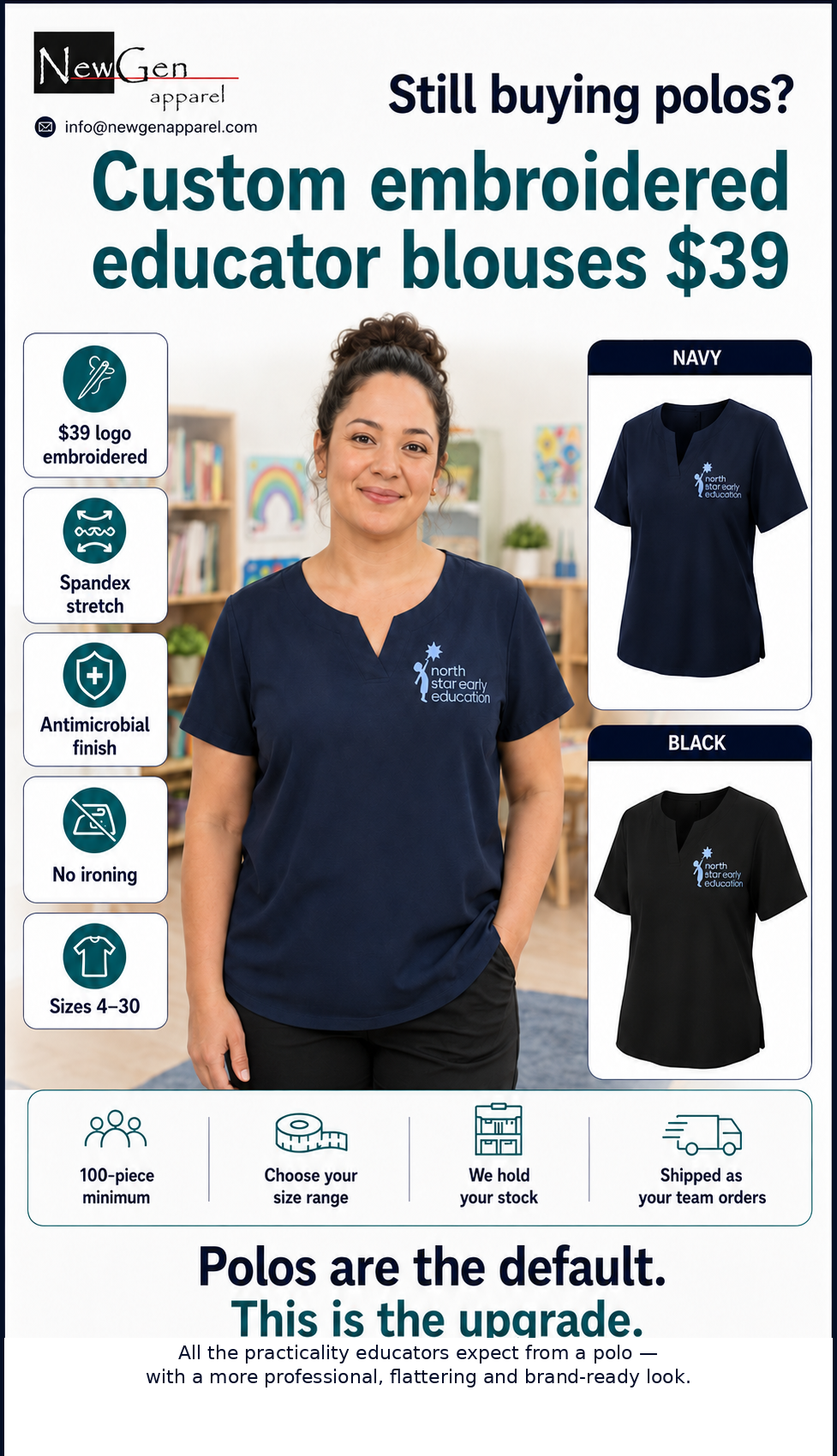 Custom educator blouse