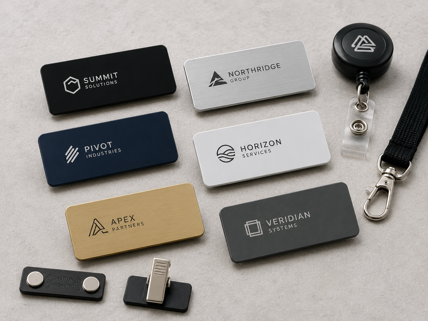 Corporate front office branded name badge