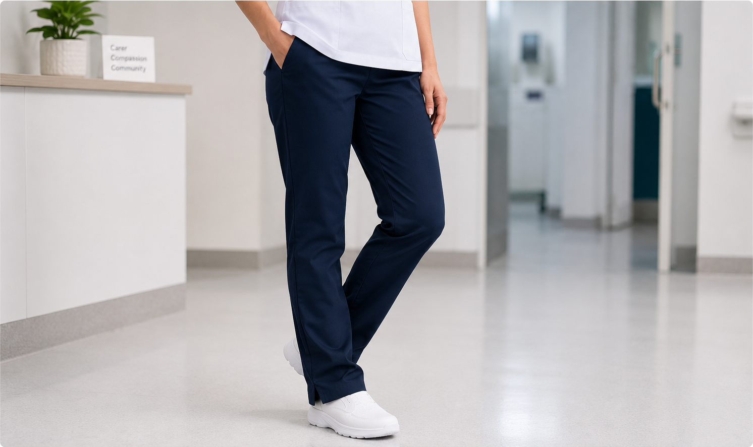 Healthcare pants and trousers shown as a dedicated range image