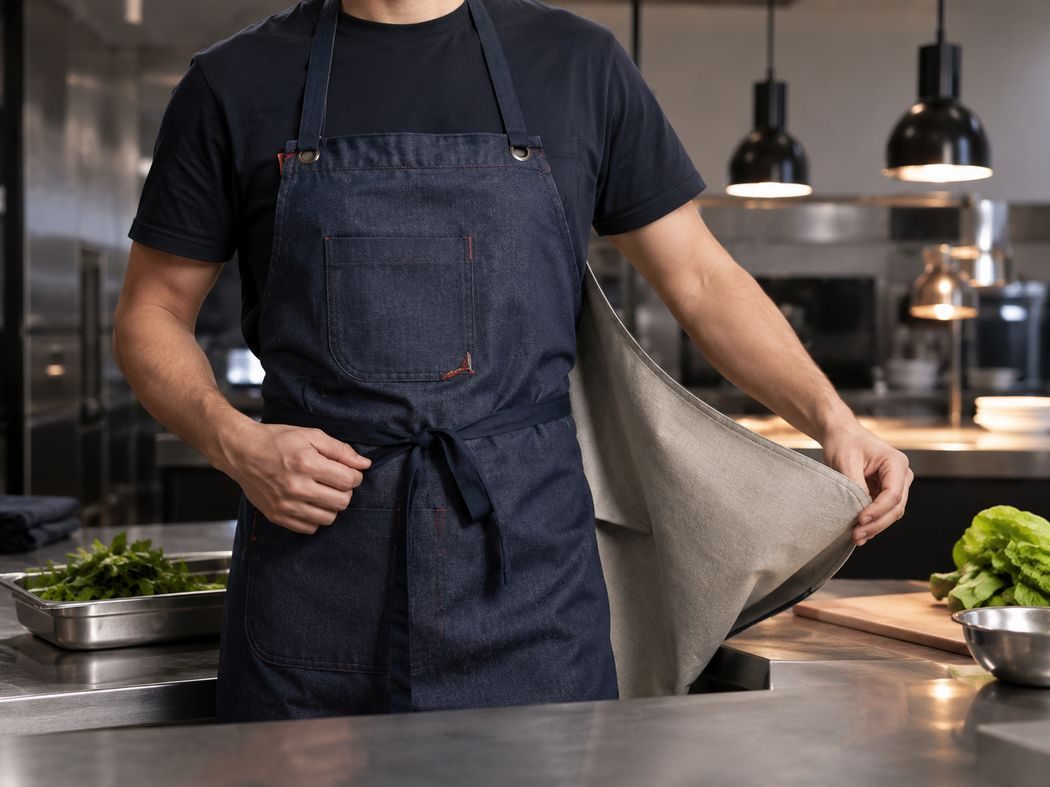 Reversible hospitality apron case study